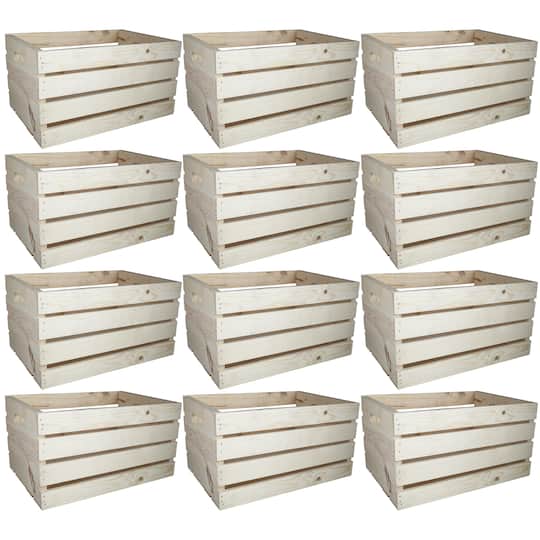 12 Pack: Large Wooden Crate by Make Market&#xAE;